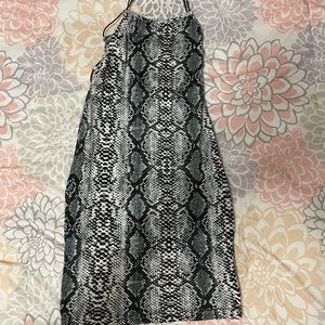 Snake skin tight dress